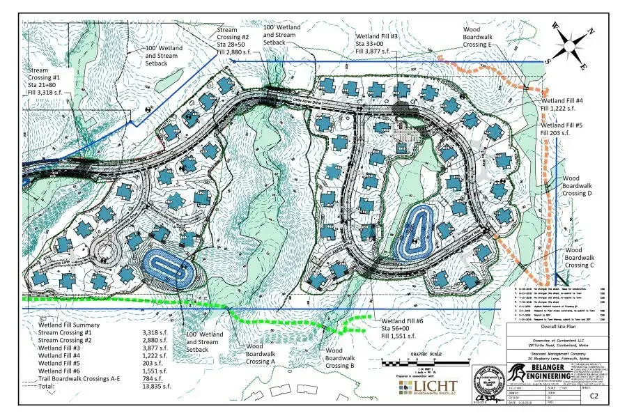 A map of a residential area with a lot of blue dots on it.