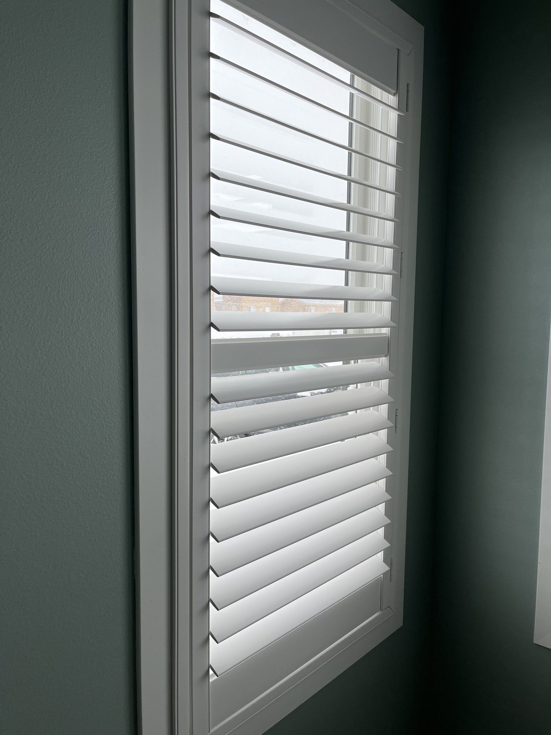 One Horizontal Blind with window — Oconomowoc, WI — Suzanne Marie's Blinds Plus