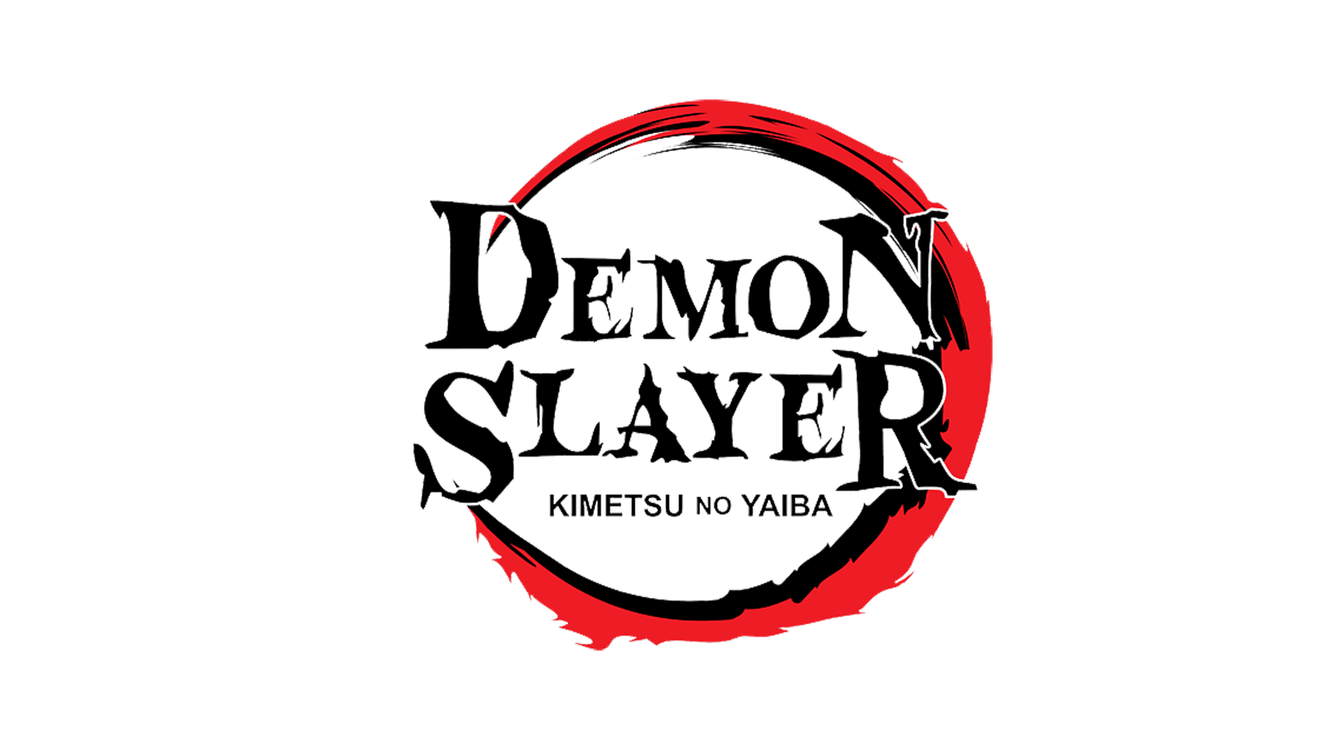 Demon Slayer logo with red circle and black text.