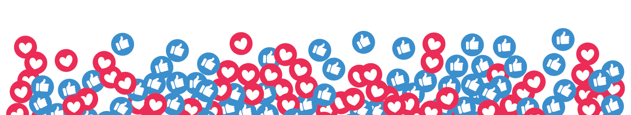 Social media marketing likes icons