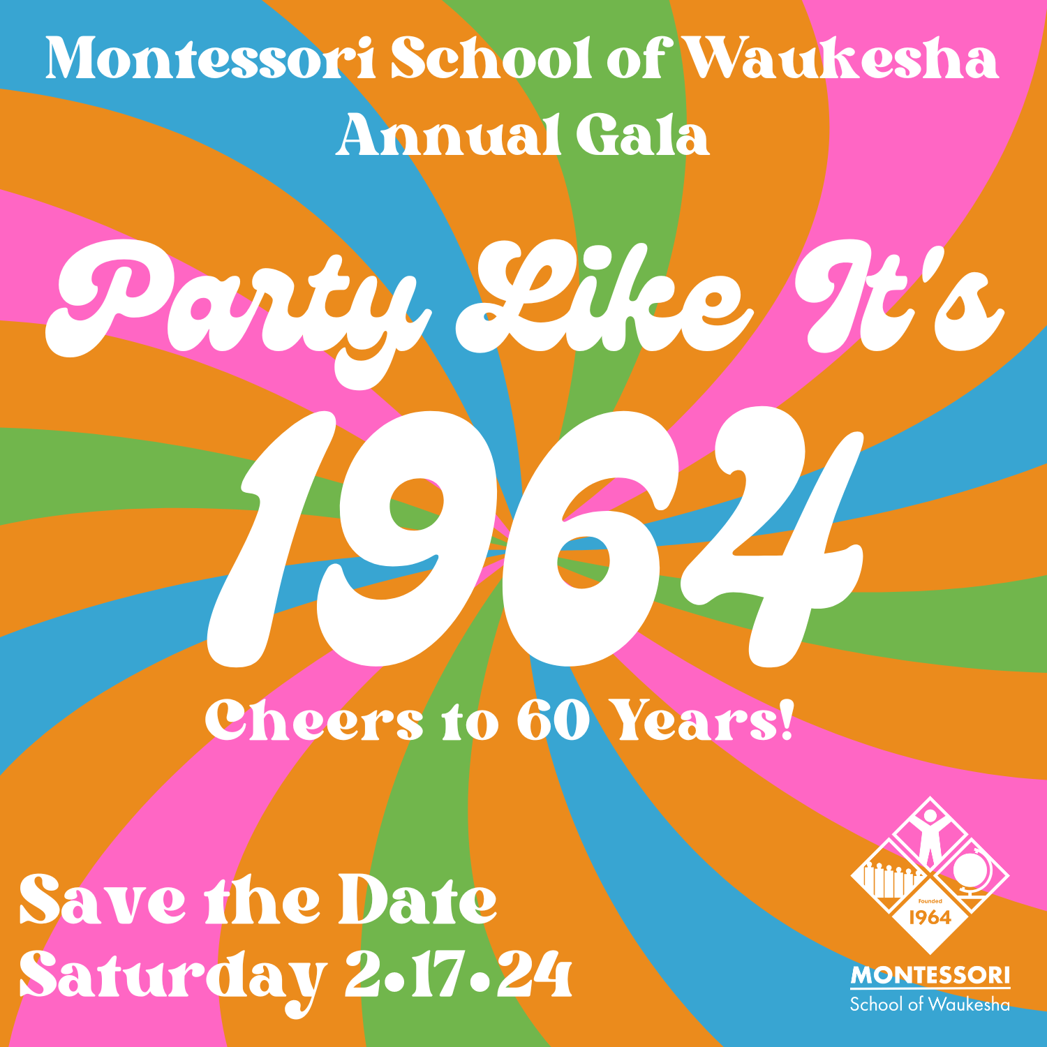 A poster for the montessori school of waukesha annual gala