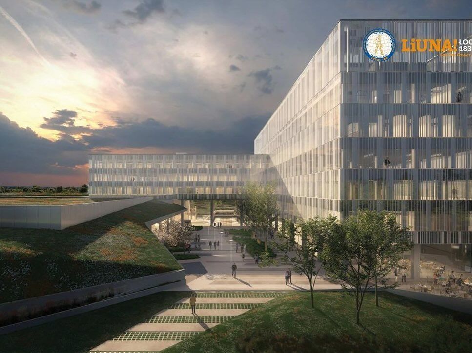 An artist 's impression of a LiUNA's office building