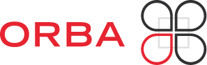 The Ontario Road Builders' Association (ORBA) ORBA logo with red text and a four-leaf clover design in red, black, and gray.