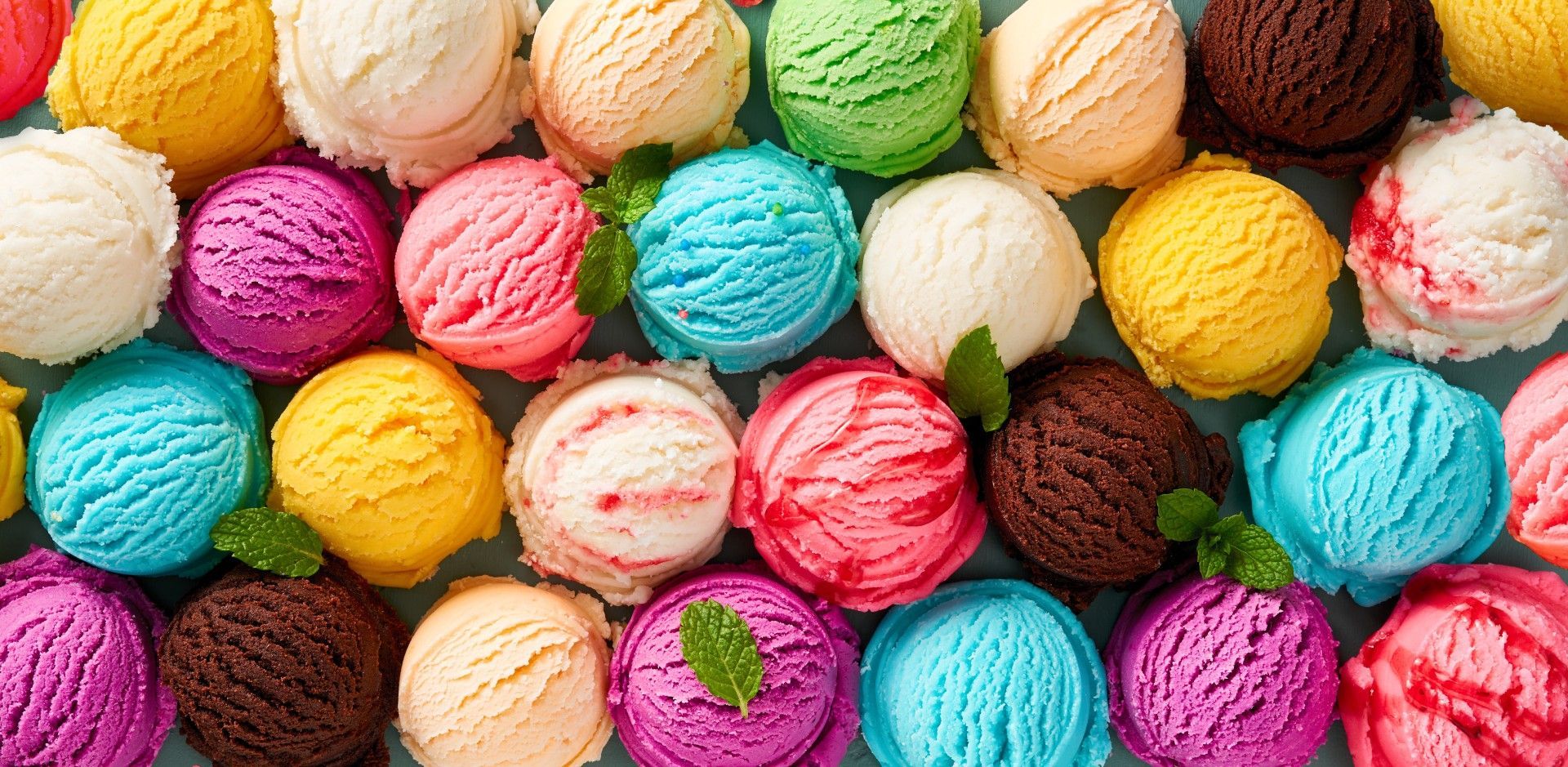 There are many different flavors of ice cream in this picture.