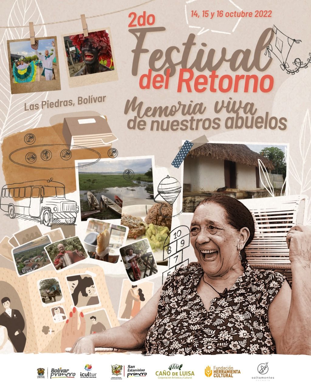 Un cartel de un festival con una mujer en él.