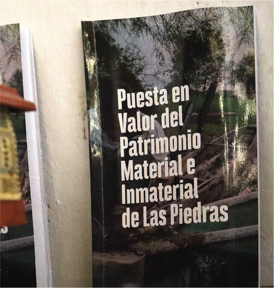 A book titled puesta en valor del patrimonio material e inmaterial de las piedras