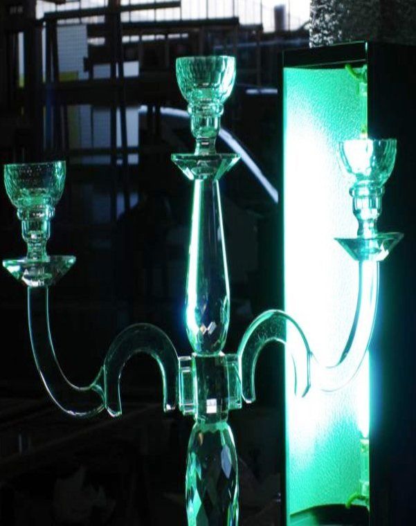 candelabro in vetro