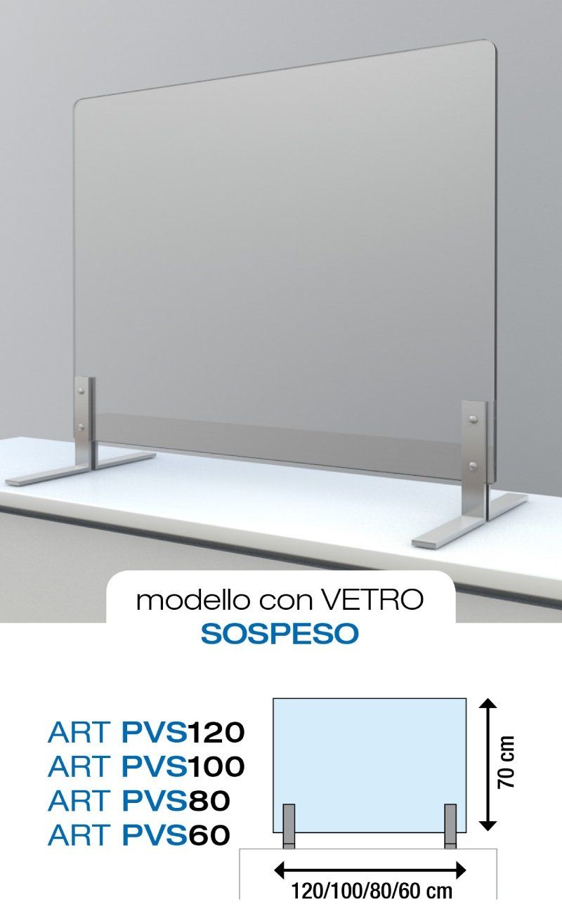 modello di parafiato con vetro sospeso