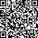 QR code, black and white pattern, used for digital data encoding.