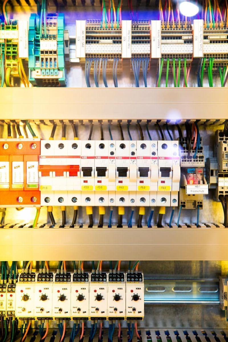 Close Up of a Electrical Control Panel With Lots of Wires — Proserpine Electrical Services in Whitsundays, QLD