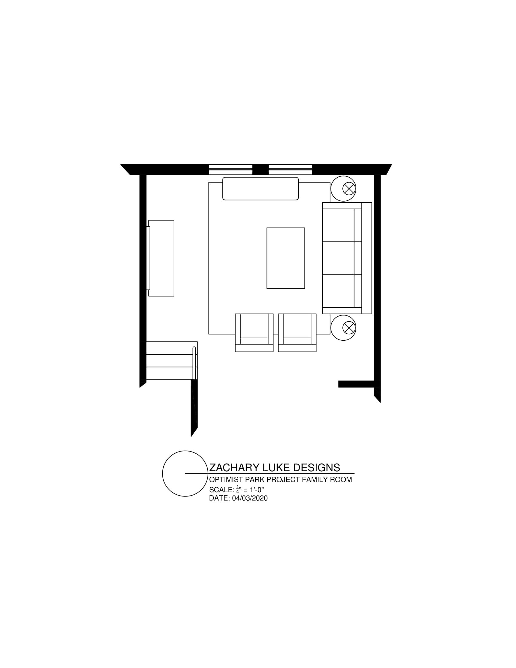 Floor plan of a small room with doorway, window, and a sink, toilet, and storage.
