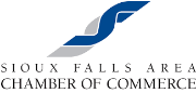 The logo for the sioux falls area chamber of commerce