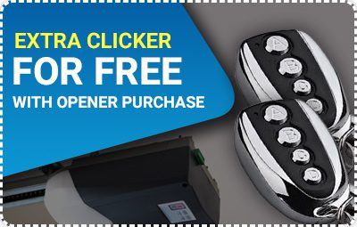 Free Extra Clicker with Garage Door Opener