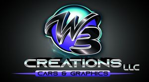 A logo for w3 creations llc cars and graphics