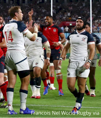 Rugby players concede a score