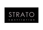 A black and white logo for strato ventilation on a white background. - 
Se imponerende før- og efterbilleder af vores rensede facader og fliser i Sønderjylland. Algerens, algebehandling, facaderens, fliserens.