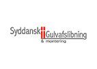 It is a logo for a company called syddansk gulvafslibrning. - 
Se imponerende før- og efterbilleder af vores rensede facader og fliser i Sønderjylland. Algerens, algebehandling, facaderens, fliserens.