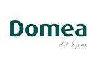 The domea logo is green and white on a white background. - 
Se imponerende før- og efterbilleder af vores rensede facader og fliser i Sønderjylland. Algerens, algebehandling, facaderens, fliserens.