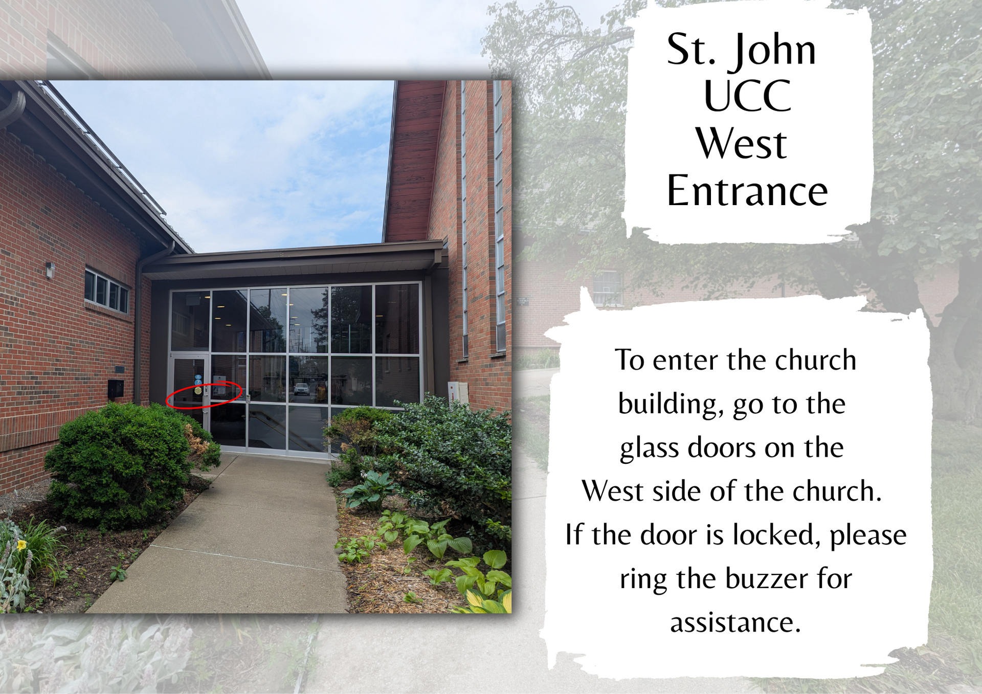 Photo of East Side entrance to Faith Hall
