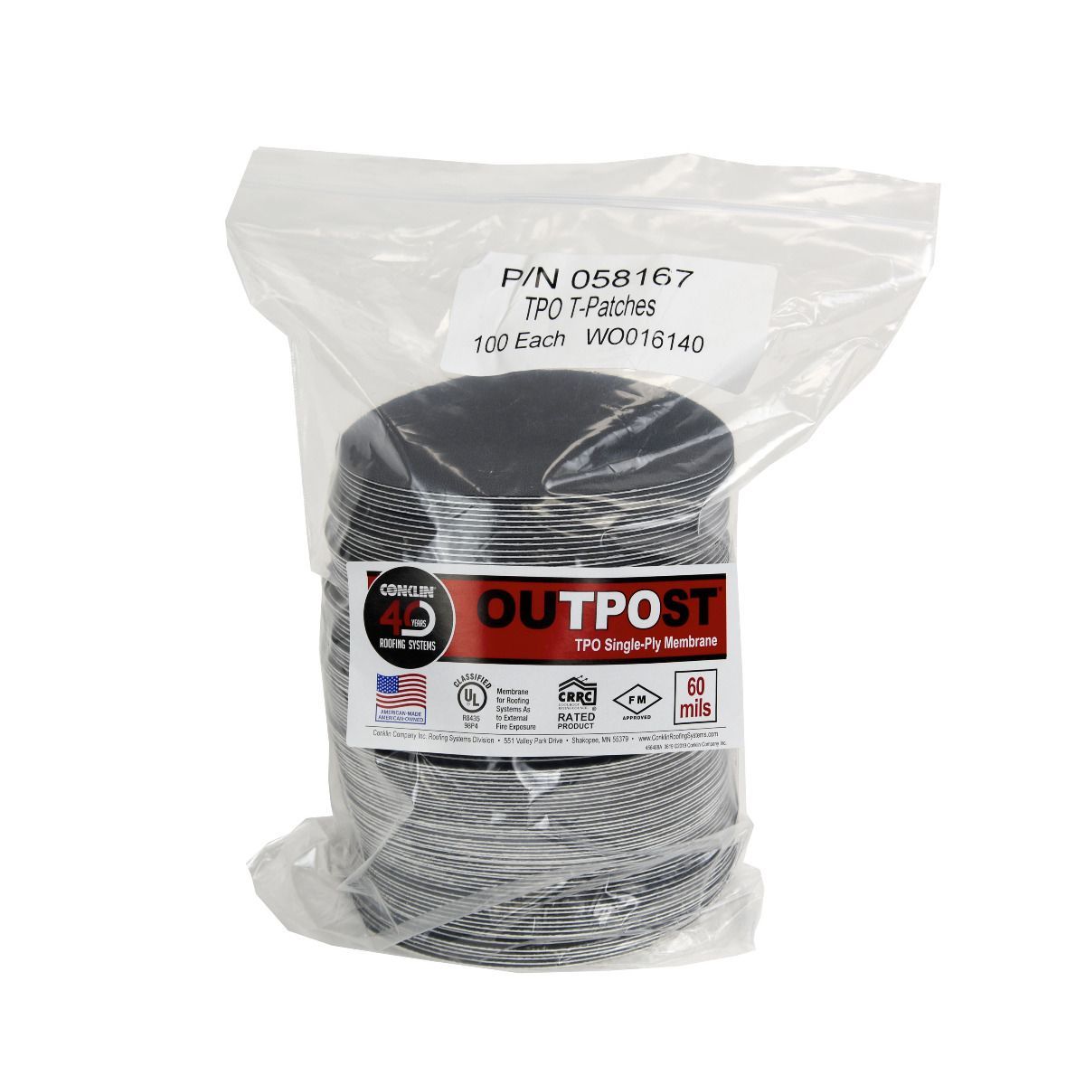 a bag of Outpost TPO on a white surface