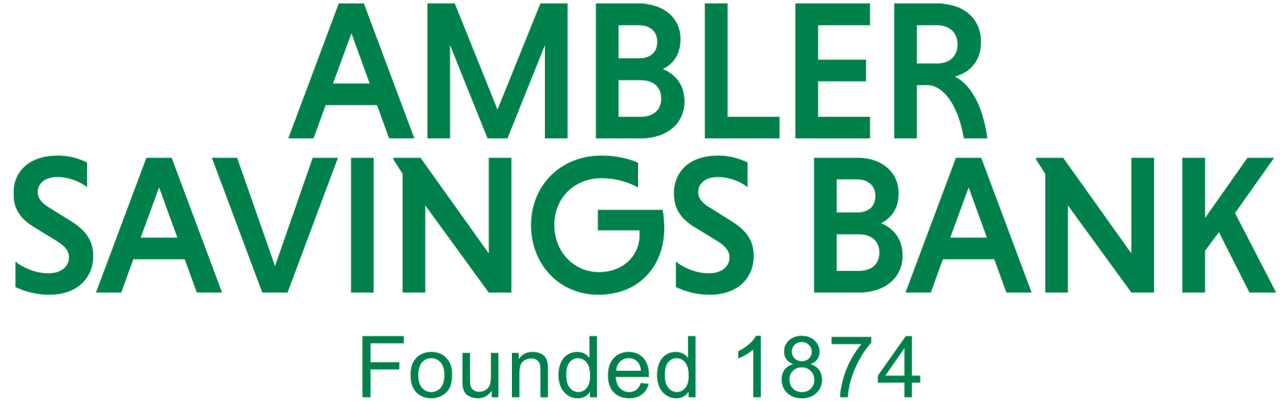 The logo for ambler savings bank was founded in 1874.