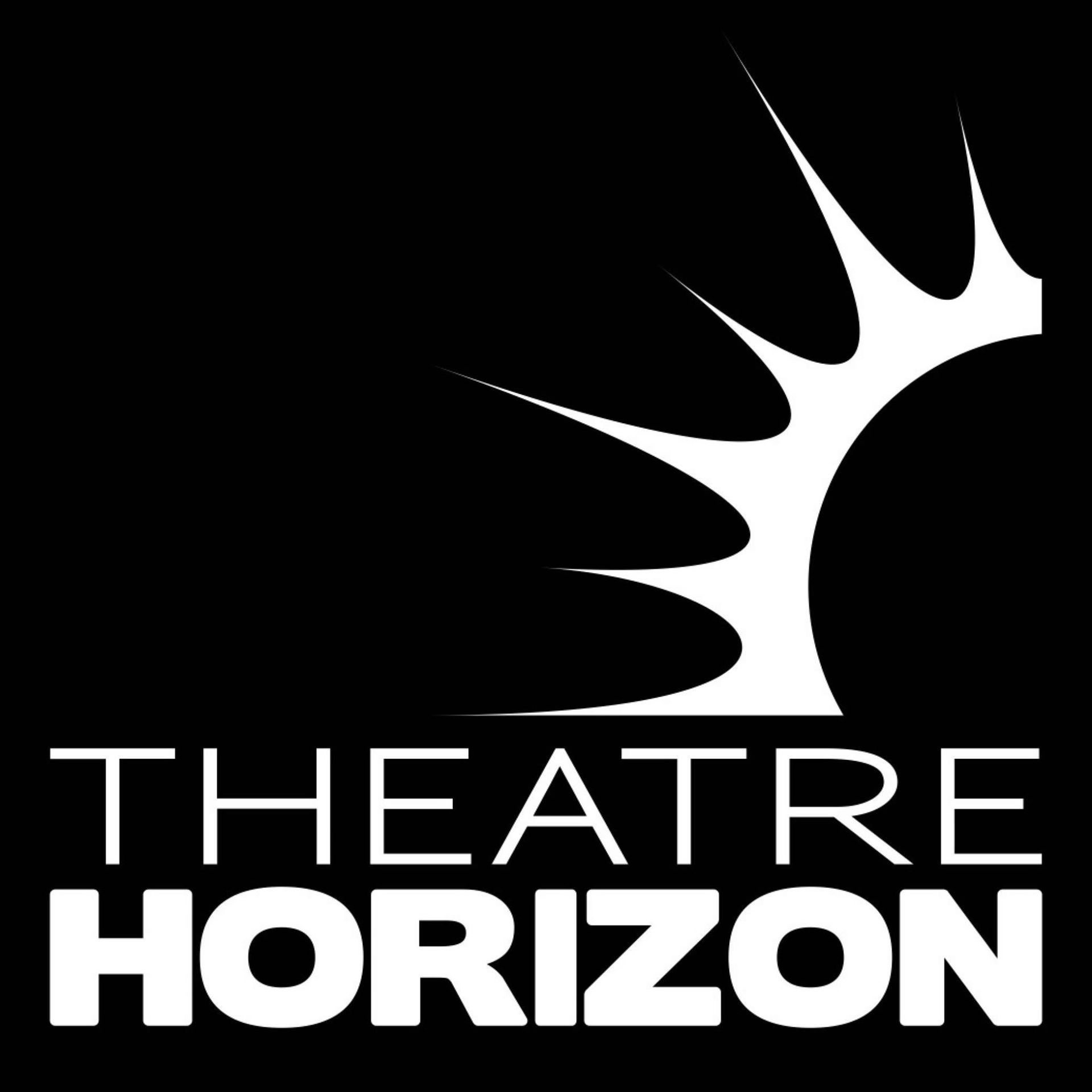 The theatre horizon logo is white on a black background.