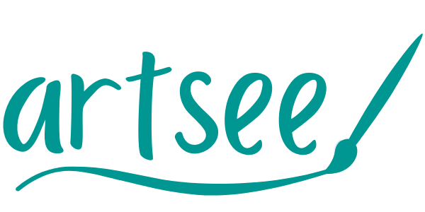 The word artsee is written in blue on a white background.
