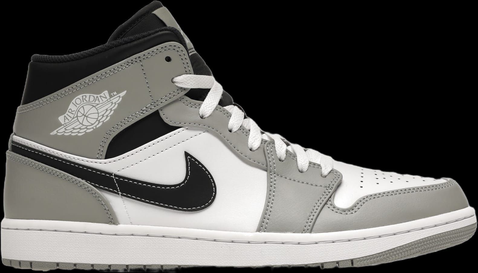 Jordan 1 mid light smoke grey