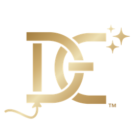 A gold logo with the letter d and a star on a white background.