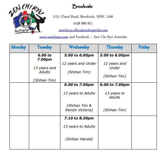 Classes & Timetable