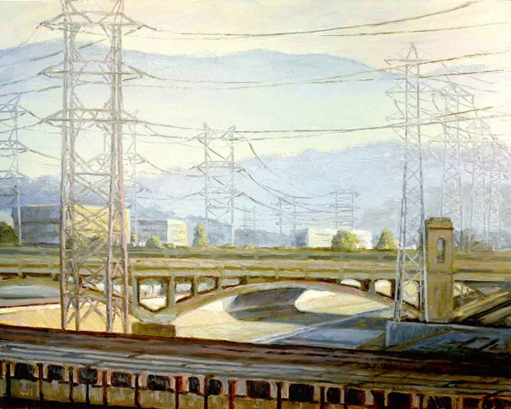 An image of California artist John Kosta's painting entitled Los Angeles River Series #1.