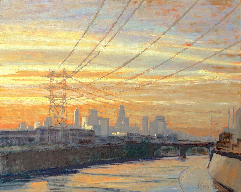 An image of California artist John Kosta's painting entitled Los Angeles River #10.