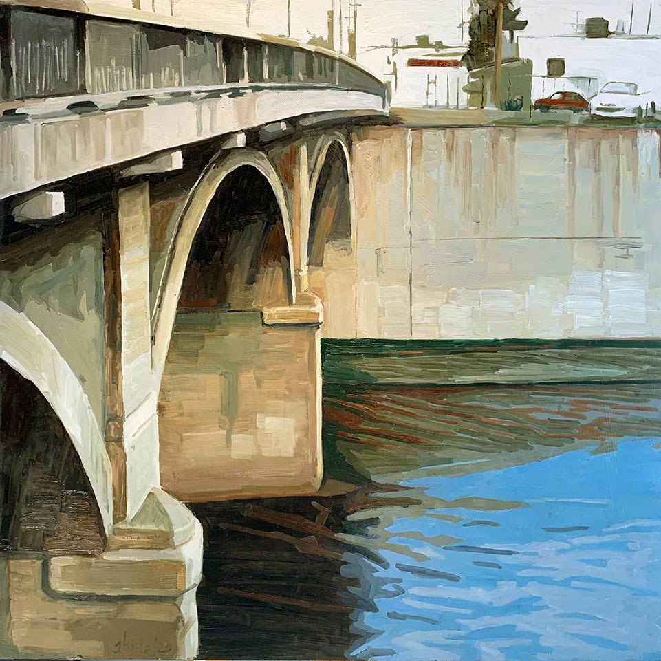 An image of California artist John Kosta's painting entitled Los Angeles River #24.