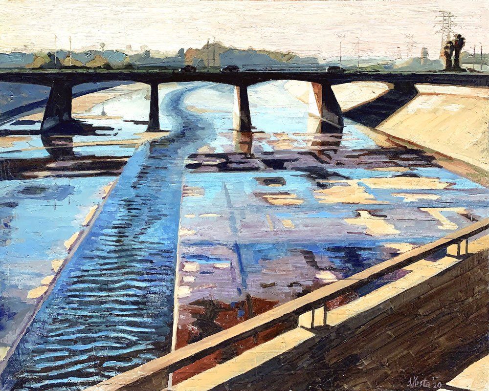An image of California artist John Kosta's painting entitled Los Angeles River #39.