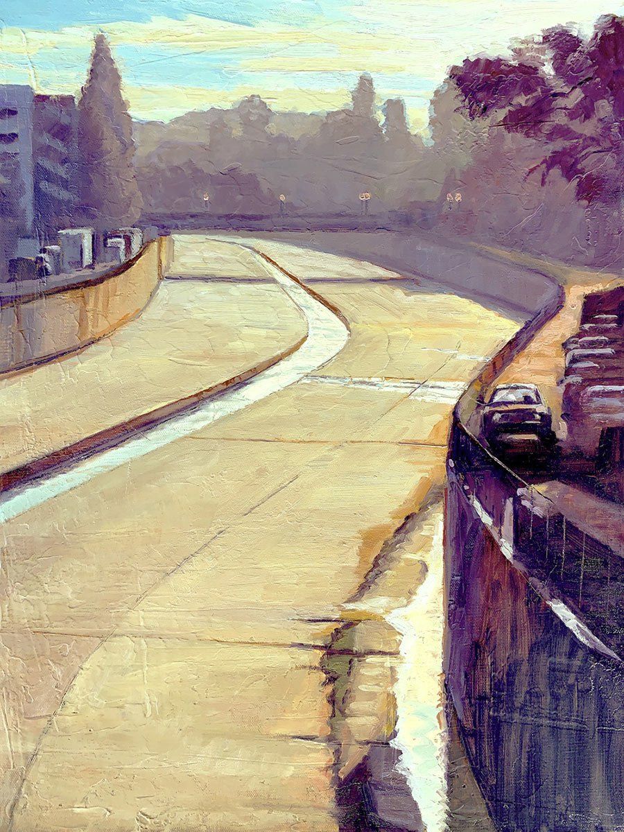 An image of California artist John Kosta's painting entitled Los Angeles River #51.