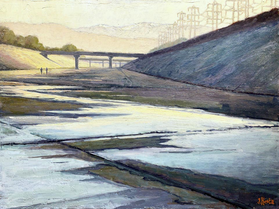 An image of California artist John Kosta's painting entitled Los Angeles River #60.