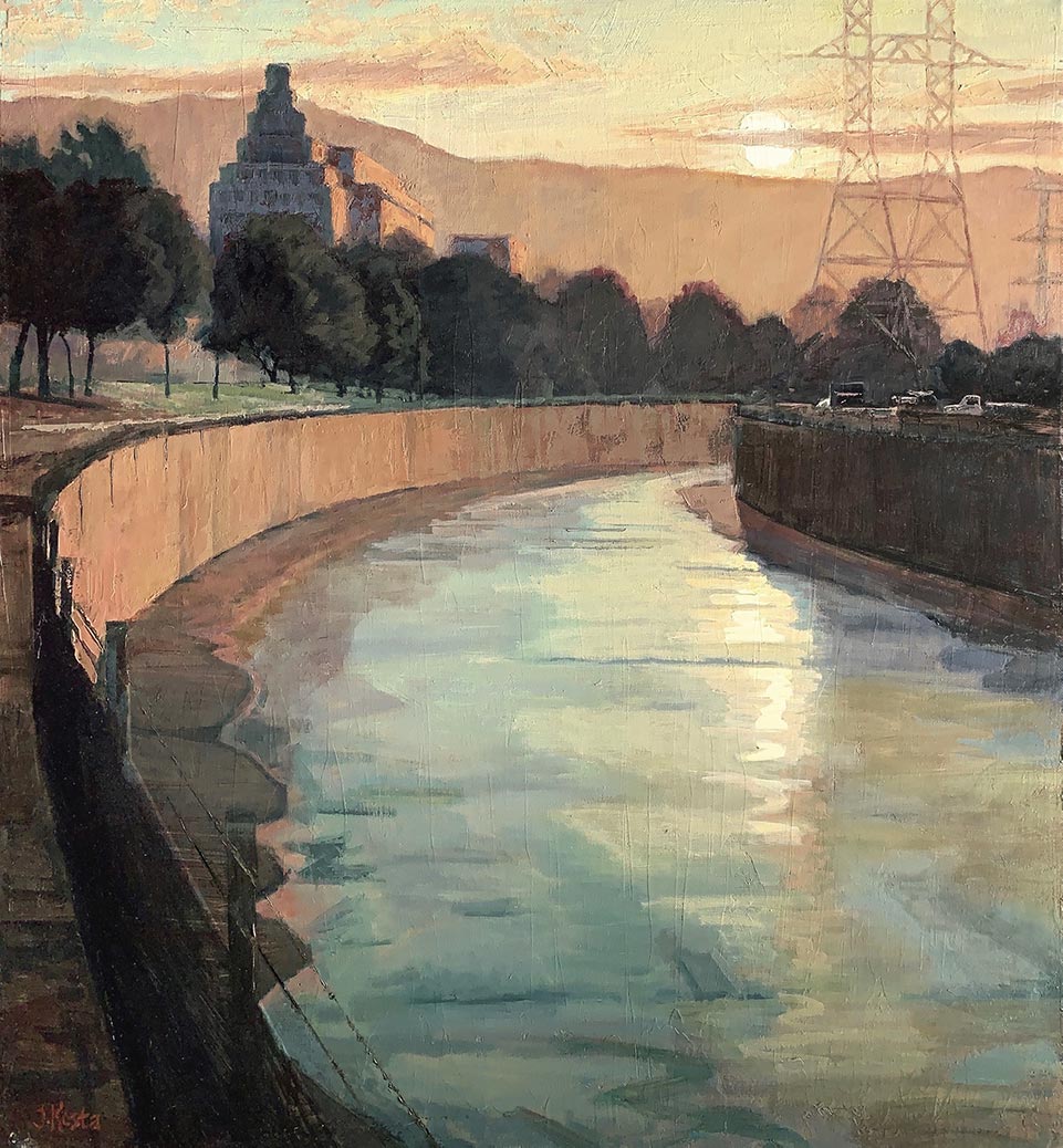 An image of California artist John Kosta's painting entitled Los Angeles River #67.