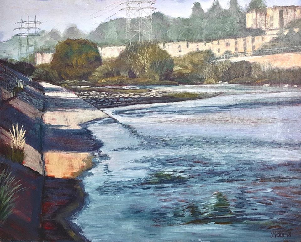 An image of California artist John Kosta's painting entitled Los Angeles River #7.