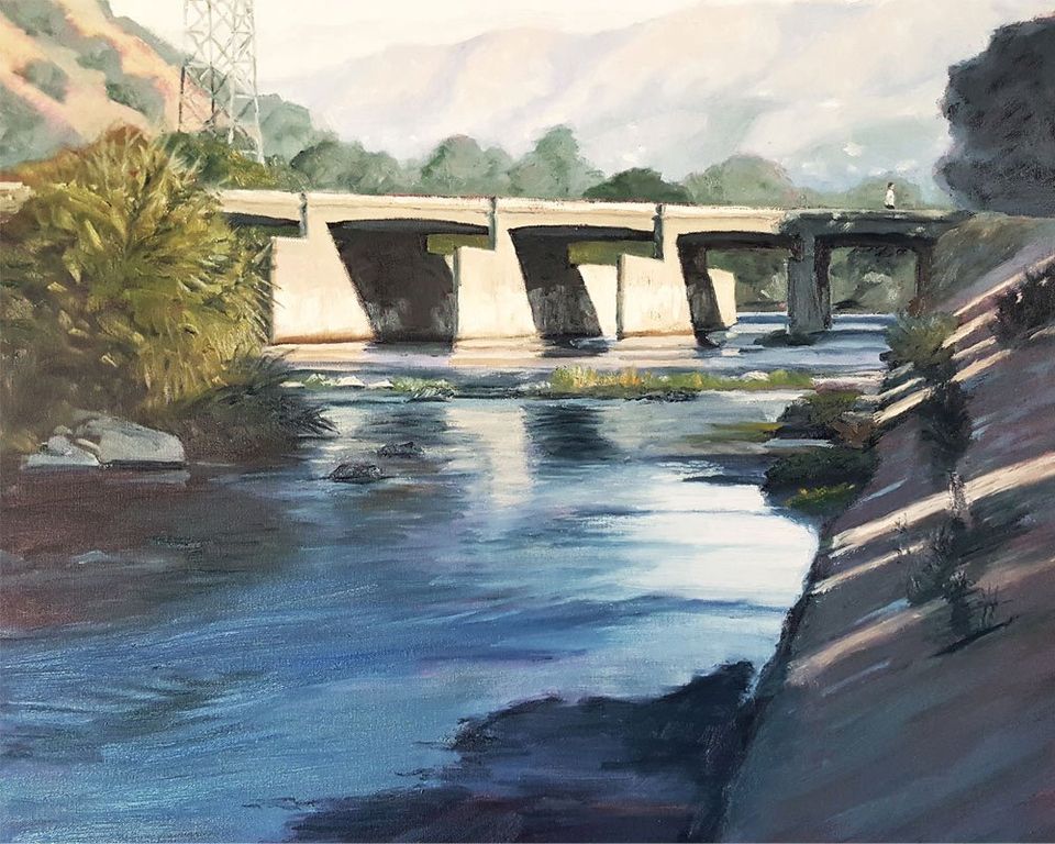 An image of California artist John Kosta's painting entitled Los Angeles River #8.
