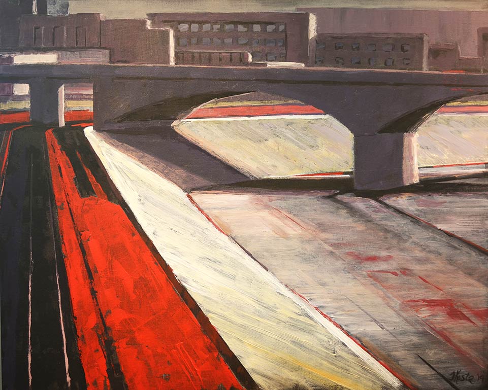 An image of California artist John Kosta's painting entitled Los Angeles River #20.