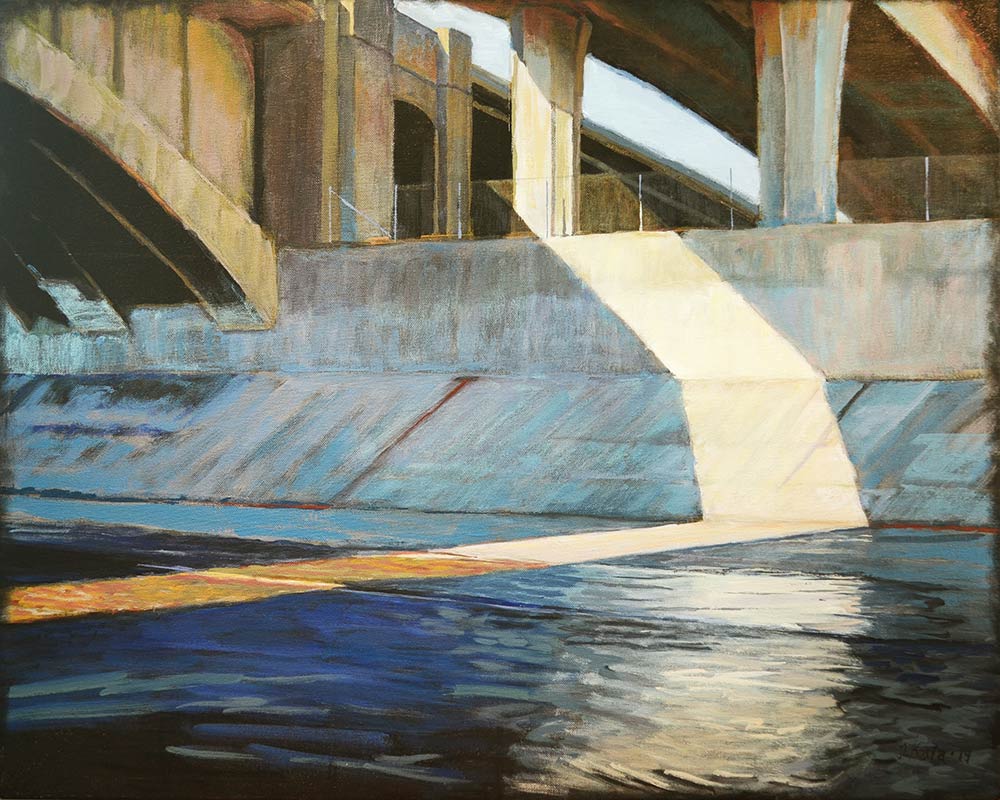 An image of California artist John Kosta's painting entitled Los Angeles River #21.