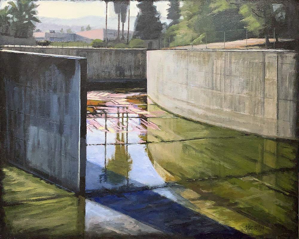 An image of California artist John Kosta's painting entitled Los Angeles River #23.