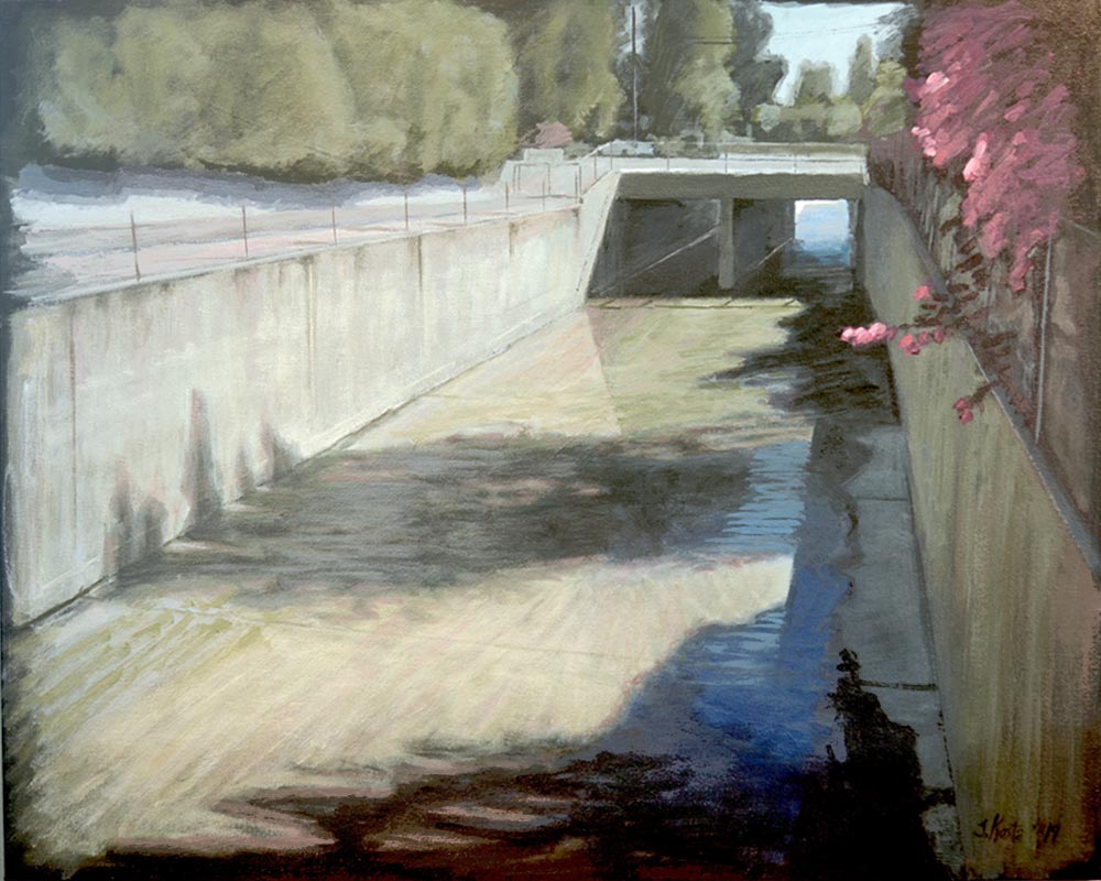 An image of California artist John Kosta's painting entitled Los Angeles River #25.