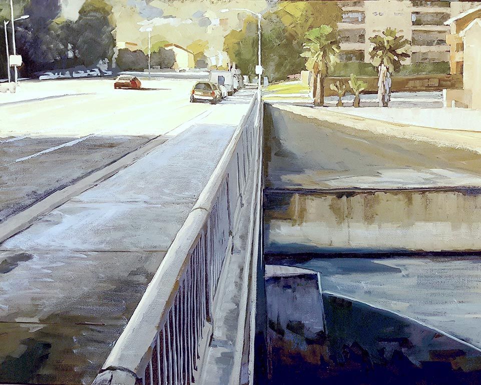 An image of California artist John Kosta's painting entitled Los Angeles River #29.