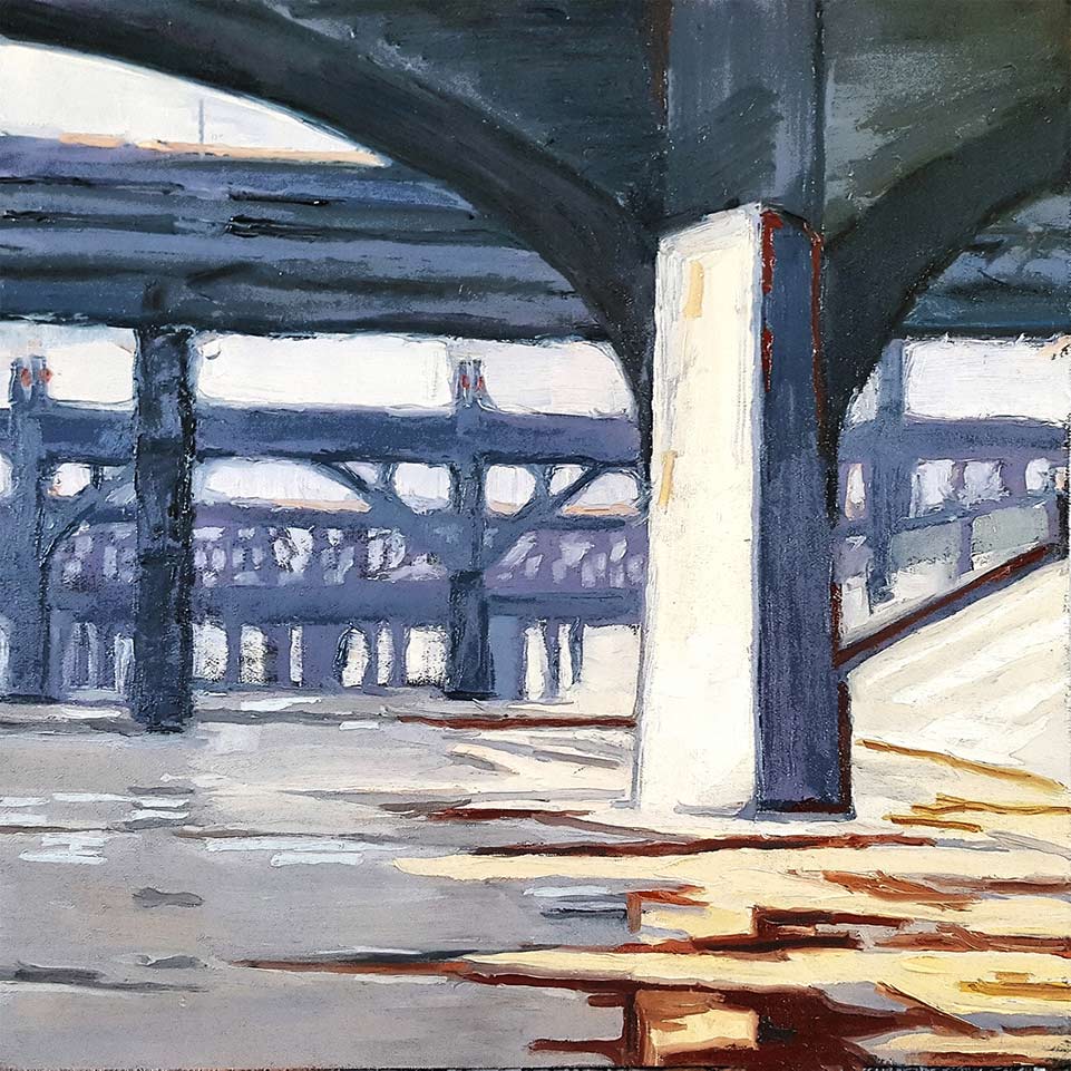 An image of California artist John Kosta's painting entitled Los Angeles River #22.