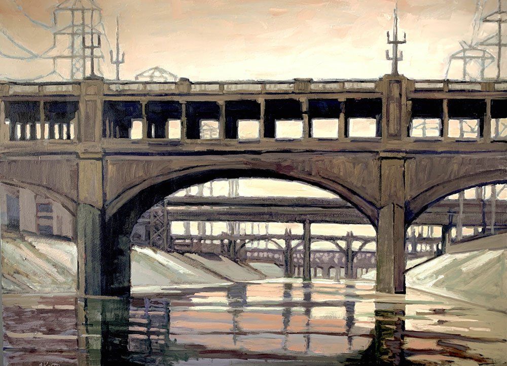 An image of California artist John Kosta's painting entitled Los Angeles River #43.