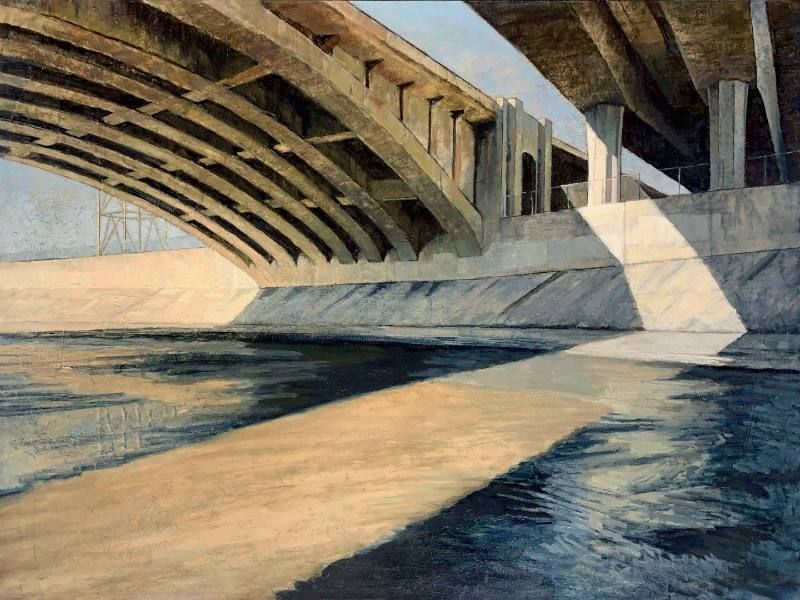 Artist John Kosta's painting 'The Light Beneath' from the LA River Series