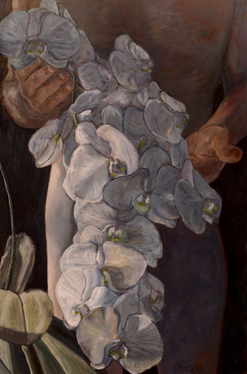 California artist John Kosta's painting entitled Being Held.