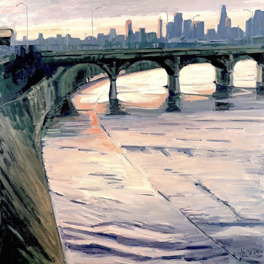 An image of California artist John Kosta's painting entitled Los Angeles River #22.