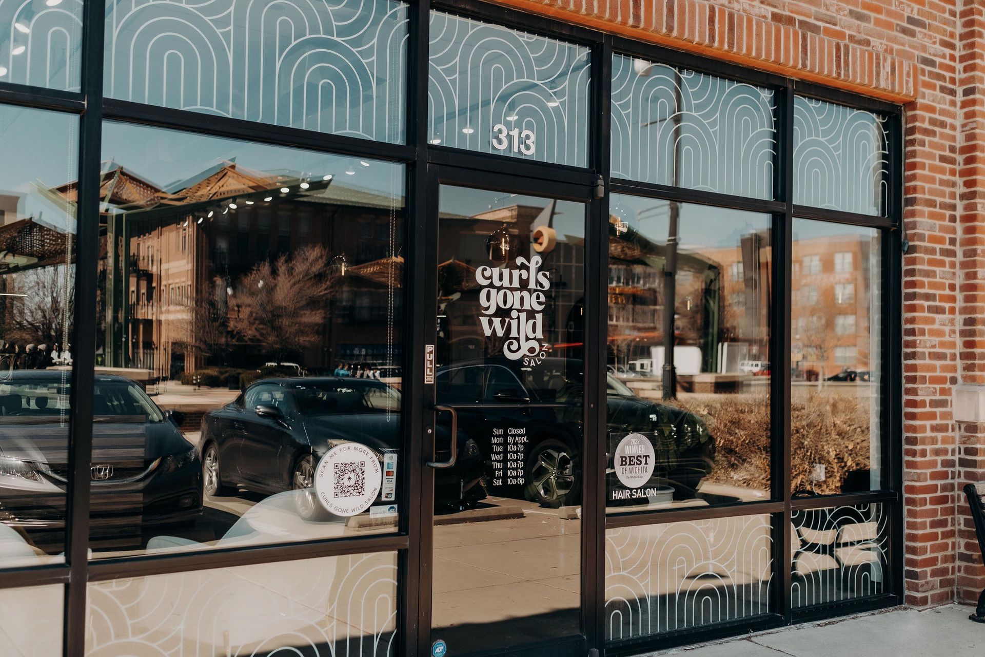 Curls Gone Wild Salon Front Door